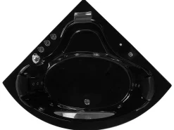 Beliani Kulmaporeamme Led-Valot Musta 205 X 146 Cm Tocoa Store