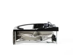 Beliani Kulmaporeamme Led-Valot Musta 214 X 155 Cm Martinica Cheap