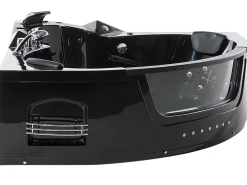 Beliani Kulmaporeamme Led-Valot Musta 214 X 155 Cm Martinica Cheap