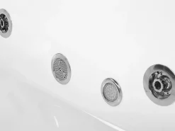 Beliani Kulmaporeamme Led-Valot Valkoinen 201 X 150 Cm Mangle Shop