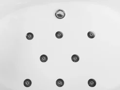 Beliani Kulmaporeamme Led-Valot Valkoinen 201 X 150 Cm Mangle Shop