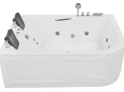 Beliani Kulmaporeamme Oikeak. Led-Valot Valkoinen 170 X 119 Cm Bayamo Cheap