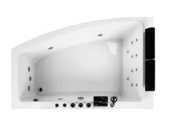 Beliani Kulmaporeamme Oikeak. Led-Valot Valkoinen 182 X 122 Cm Serrana Clearance