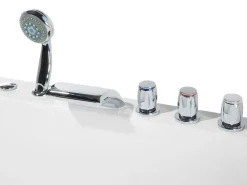 Beliani Kulmaporeamme Vasenk. Led-Valot Valkoinen 160 X 113 Cm Paradiso Cheap