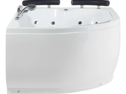 Beliani Kulmaporeamme Vasenk. Led-Valot Valkoinen 160 X 113 Cm Paradiso Cheap