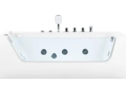 Beliani Kulmaporeamme Vasenk. Valkoinen 170 X 80 Cm Puquio New