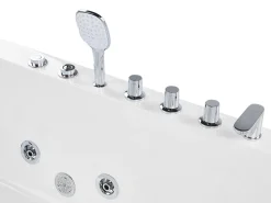 Beliani Kulmaporeamme Vasenk. Valkoinen 170 X 80 Cm Puquio New