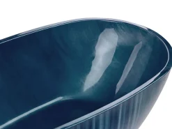 Beliani Kylpyamme Marmorikuvio Laivastonsininen 170 X 80 Cm Rioja Fashion