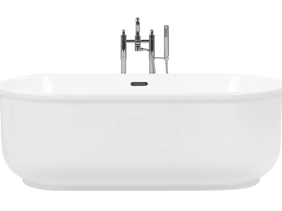 Beliani Kylpyamme Vapaasti Seisova Valkoinen 170 X 80 Cm Pinel Hot