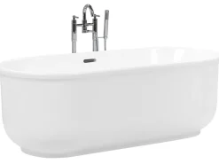 Beliani Kylpyamme Vapaasti Seisova Valkoinen 170 X 80 Cm Pinel Hot