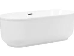 Beliani Kylpyamme Vapaasti Seisova Valkoinen 170 X 80 Cm Pinel Hot