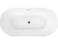 Beliani Kylpyamme Vapaasti Seisova Valkoinen 170 X 80 Cm Pinel Hot