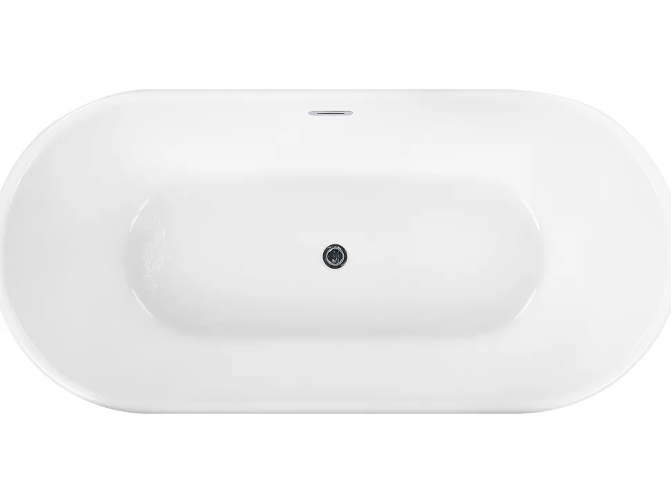 Beliani Kylpyamme Vapaasti Seisova Valkoinen 170 X 80 Cm Pinel Hot