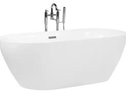 Beliani Kylpyamme Vapaasti Seisova Valkoinen 180 X 80 Cm Carrera New