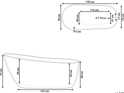 Beliani Kylpyamme Vapaasti Seisova Musta 170 X 78 Cm Solarte Discount
