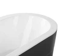 Beliani Kylpyamme Vapaasti Seisova Musta 170 X 80 Cm Empresa Cheap