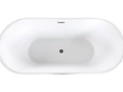 Beliani Kylpyamme Vapaasti Seisova Hopea 170 X 80 Cm Pinel New