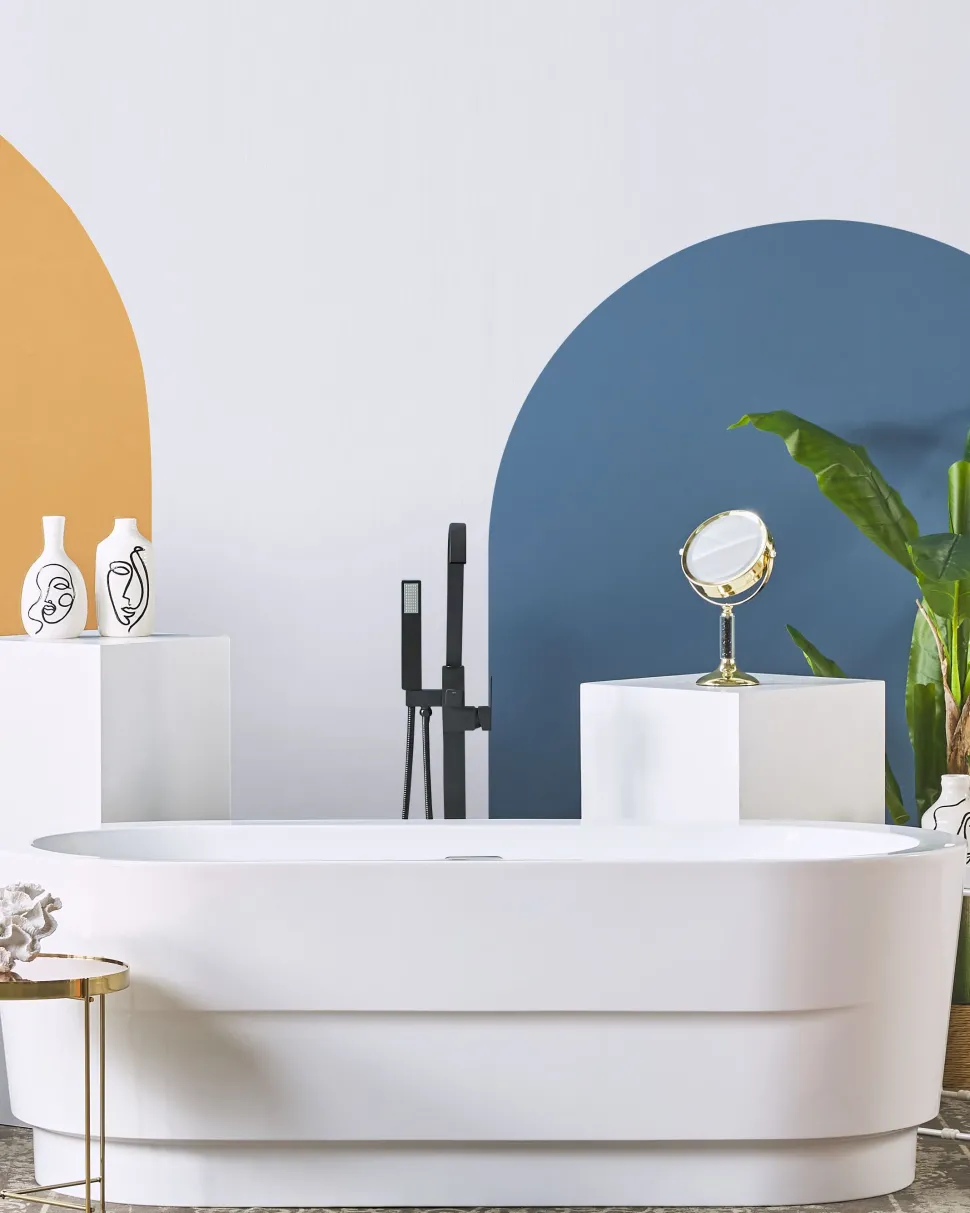 Beliani Kylpyamme Vapaasti Seisova Valkoinen 170 X 80 Cm Empresa Fashion