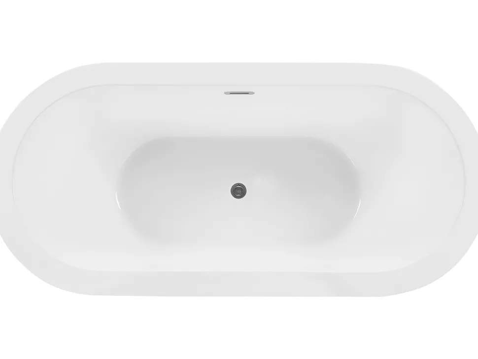 Beliani Kylpyamme Vapaasti Seisova Valkoinen 170 X 80 Cm Empresa Fashion