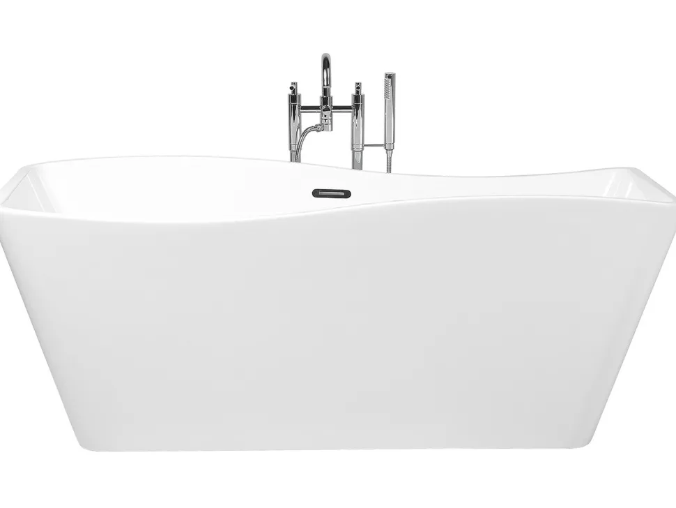 Beliani Kylpyamme Vapaasti Seisova Valkoinen 170 X 78 Cm Maravilla Store