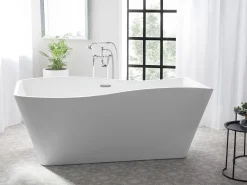 Beliani Kylpyamme Vapaasti Seisova Valkoinen 170 X 78 Cm Maravilla Store