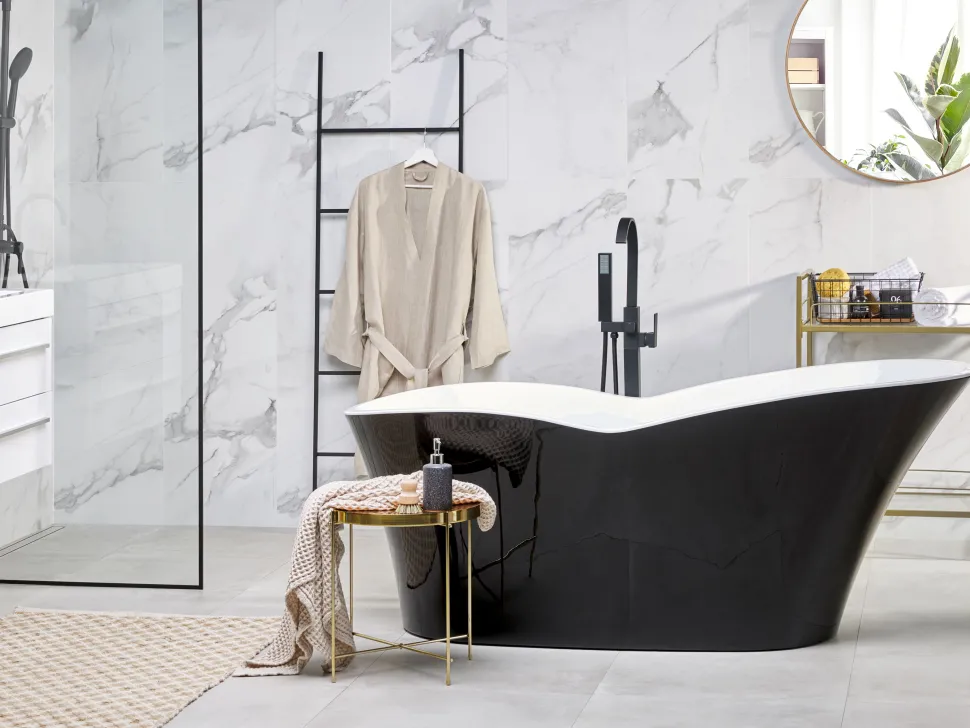 Beliani Kylpyamme Vapaasti Seisova Musta 170 X 80 Cm Dulcina Best