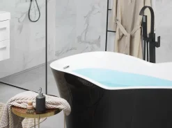 Beliani Kylpyamme Vapaasti Seisova Musta 170 X 80 Cm Dulcina Best