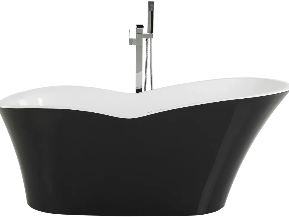 Beliani Kylpyamme Vapaasti Seisova Musta 170 X 80 Cm Dulcina Best