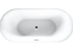 Beliani Kylpyamme Vapaasti Seisova Viininpunainen 170 X 80 Cm Carrera Outlet