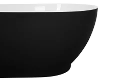 Beliani Kylpyamme Vapaasti Seisova Musta/Valkoinen 173 X 82 Cm Guiana Cheap