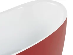 Beliani Kylpyamme Vapaasti Seisova Punainen 180 X 78 Cm Coco Discount