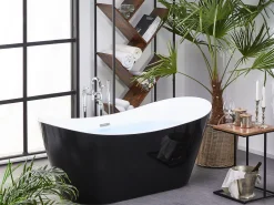 Beliani Kylpyamme Vapaasti Seisova Musta 180 X 78 Cm Antigua Outlet