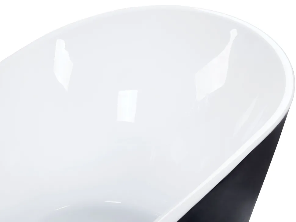 Beliani Kylpyamme Vapaasti Seisova Musta 180 X 78 Cm Antigua Outlet