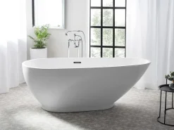 Beliani Kylpyamme Vapaasti Seisova Valkoinen 173 X 82 Cm Guiana Clearance