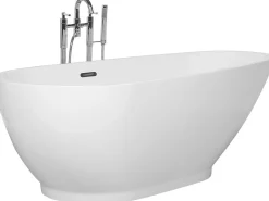 Beliani Kylpyamme Vapaasti Seisova Valkoinen 173 X 82 Cm Guiana Clearance