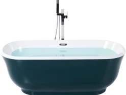 Beliani Kylpyamme Vapaasti Seisova Sinivihrea 170 X 77 Cm Tesoro Discount