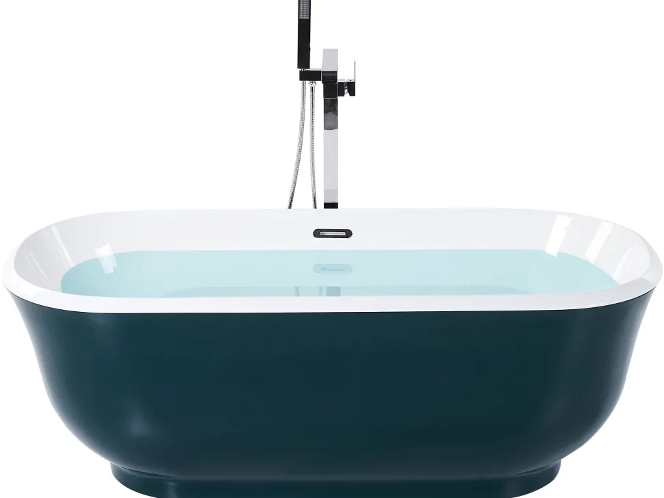 Beliani Kylpyamme Vapaasti Seisova Sinivihrea 170 X 77 Cm Tesoro Discount