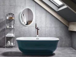 Beliani Kylpyamme Vapaasti Seisova Sinivihrea 170 X 77 Cm Tesoro Discount