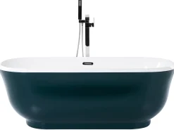 Beliani Kylpyamme Vapaasti Seisova Sinivihrea 170 X 77 Cm Tesoro Discount