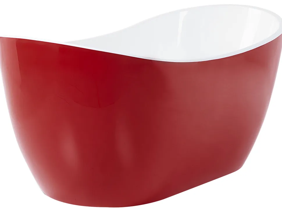 Beliani Kylpyamme Vapaasti Seisova Punainen 150 X 75 Cm Antigua Shop