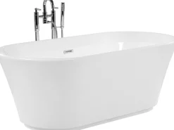 Beliani Kylpyamme Vapaasti Seisova Valkoinen 170 X 80 Cm Ovalle Best