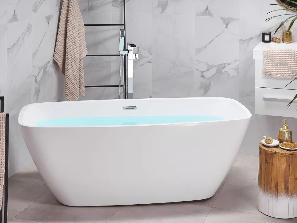 Beliani Kylpyamme Vapaasti Seisova Valkoinen 170 X 78 Cm Mingo Discount