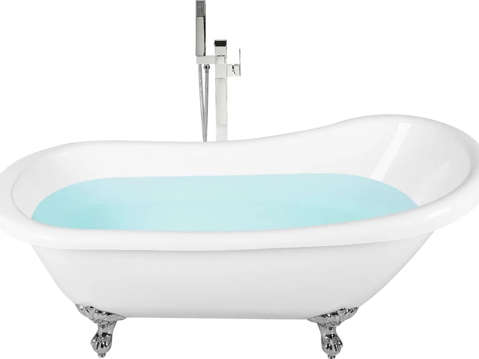 Beliani Kylpyamme Vapaasti Seisova Valkoinen 170 X 76 Cm Cayman Online