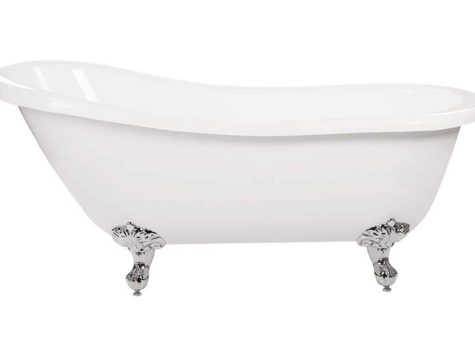 Beliani Kylpyamme Vapaasti Seisova Valkoinen 170 X 76 Cm Cayman Online