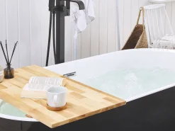 Beliani Kylpyamme Vapaasti Seisova Musta 150 X 75 Cm Nevis Fashion