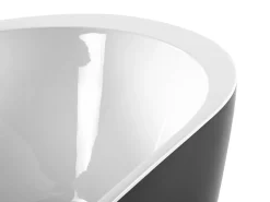 Beliani Kylpyamme Vapaasti Seisova Musta 150 X 75 Cm Nevis Fashion