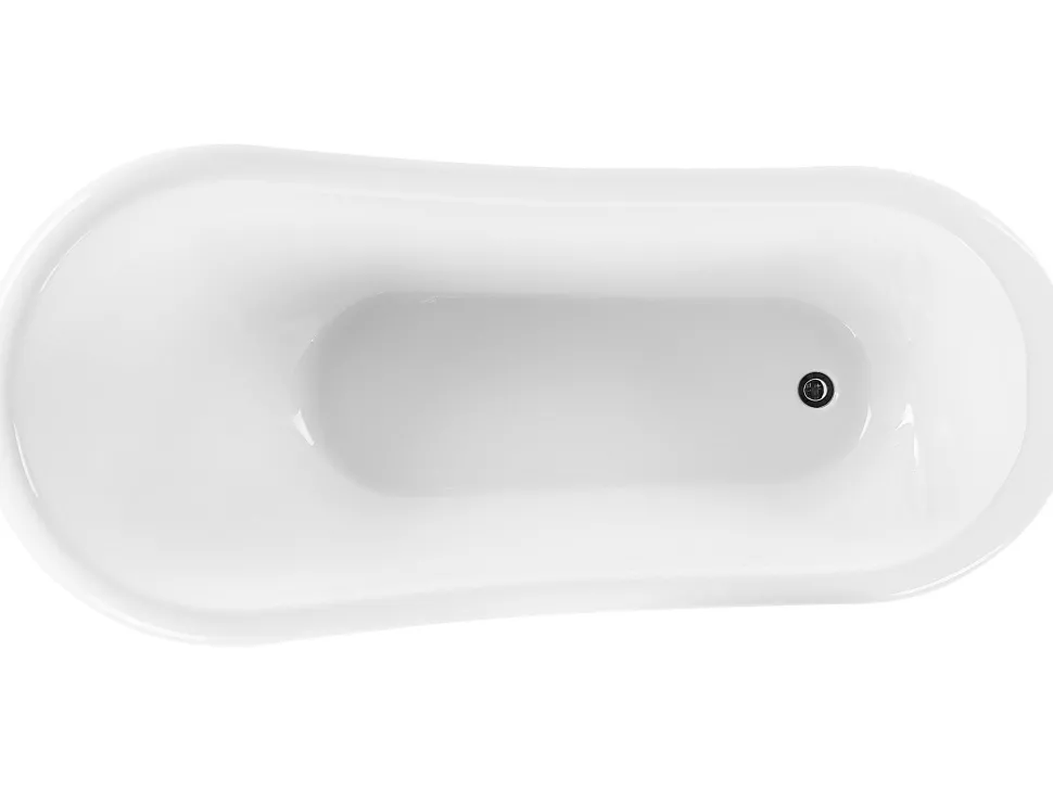 Beliani Kylpyamme Vapaasti Seisova Punainen 153 X 77 Cm Cayman Best