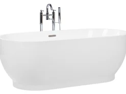 Beliani Kylpyamme Vapaasti Seisova Valkoinen 170 X 78 Cm Levera Cheap