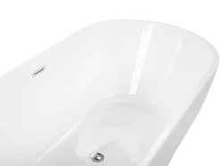 Beliani Kylpyamme Vapaasti Seisova Valkoinen 170 X 78 Cm Levera Cheap