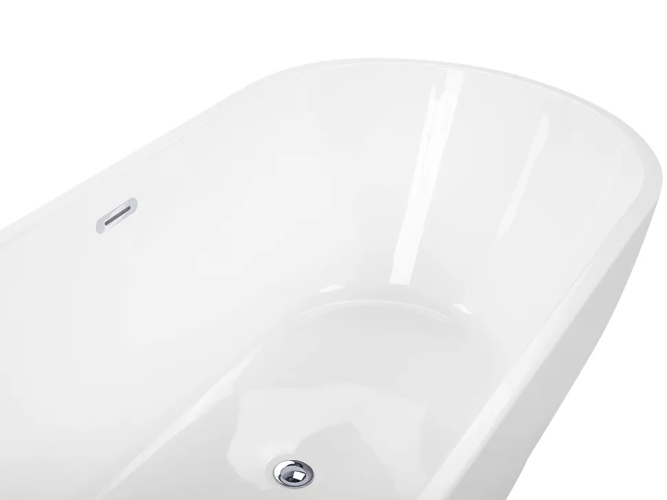 Beliani Kylpyamme Vapaasti Seisova Valkoinen 170 X 78 Cm Levera Cheap